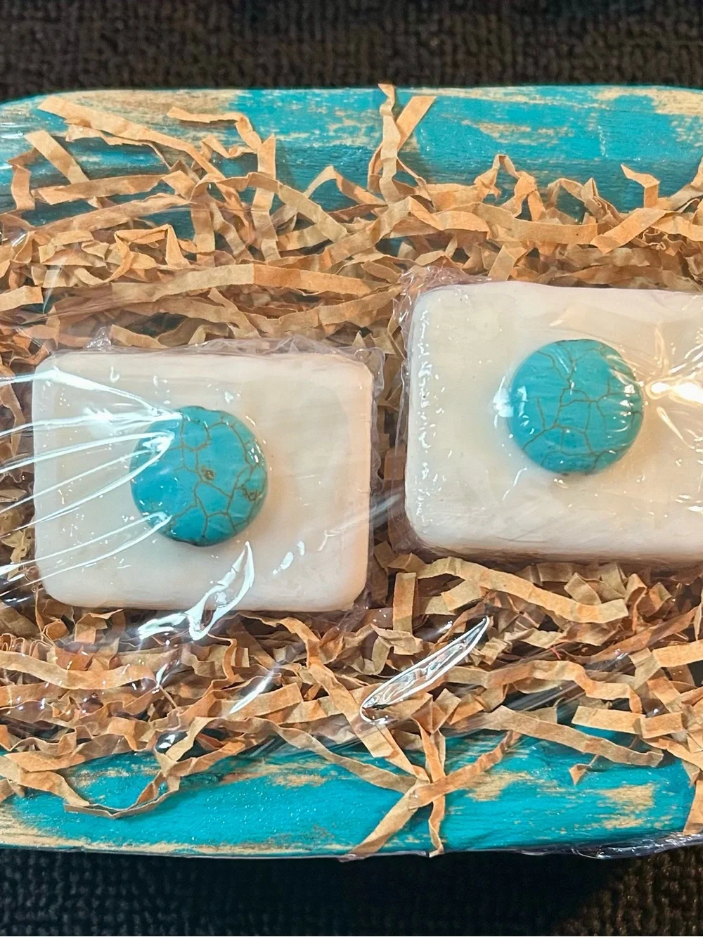 Luxurious Artisan Copper & Turquoise Spa Gift Bundle, set on a Gorgeous Tray!